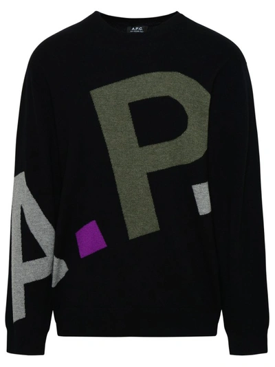 Shop Apc Black Virgin Wool Sweater