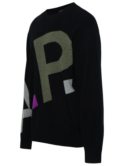 Shop Apc Black Virgin Wool Sweater