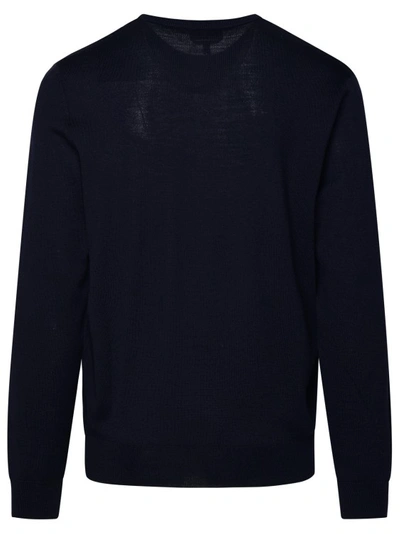 Shop Apc Blue Wool Blend Axel Sweater