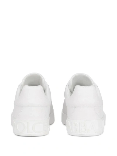 Shop Dolce & Gabbana White Lace-up Sneakers
