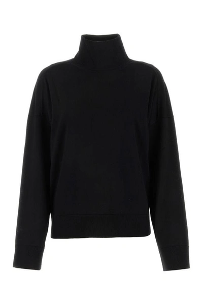 Shop Bottega Veneta Woman Black Wool Oversize Sweater