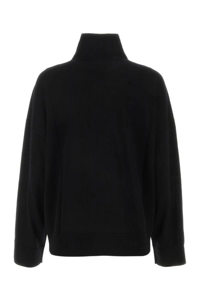 Shop Bottega Veneta Woman Black Wool Oversize Sweater