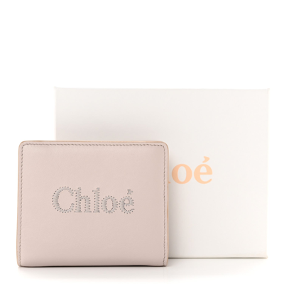 Shop Chloé Chloe Women Light Grey Leather Sense Wallet In Gray