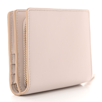 Shop Chloé Chloe Women Light Grey Leather Sense Wallet In Gray