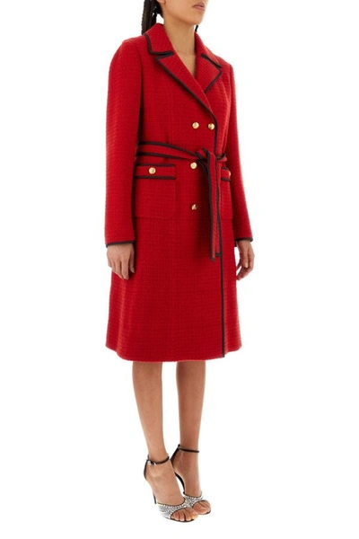 Shop Gucci Woman Red Wool Blend Coat