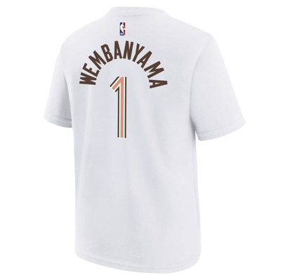 Shop Nike Youth  Victor Wembanyama White San Antonio Spurs 2023/24 City Edition Name & Number T-shirt