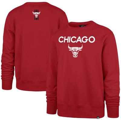 Shop 47 ' Red Chicago Bulls 2023/24 City Edition Postgame Headline Crew Pullover Sweatshirt