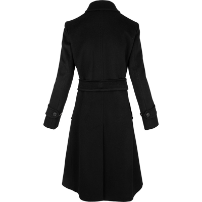 Weekend Max Mara Women Black Afide Double-breasted Wool Coat In Black