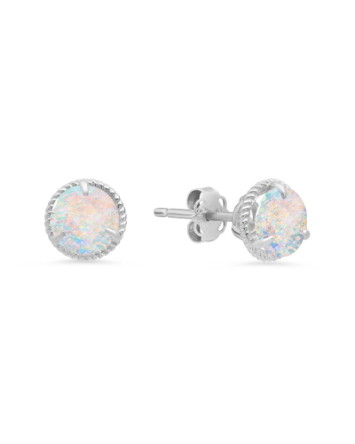Max + Stone Maxcolor 14k 1.30 Ct. Tw. Created Opal Halo Studs