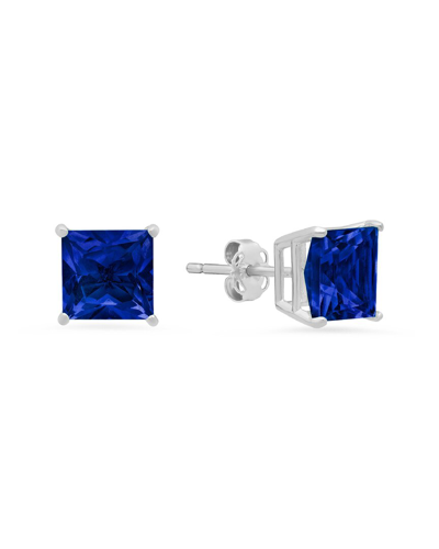 Max + Stone Maxcolor 14k 3.20 Ct. Tw. Created Blue Sapphire Studs