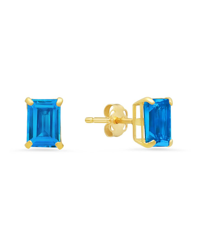 Max + Stone Maxcolor 14k 2.00 Ct. Tw. Blue Topaz Studs