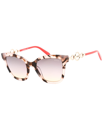 Shop Emilio Pucci Women's Ep0158 54mm Sunglasses In Brown