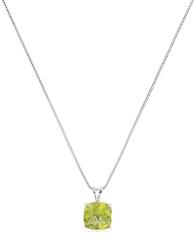 Max + Stone Maxcolor Silver 1.75 Ct. Tw. Peridot Pendant Necklace
