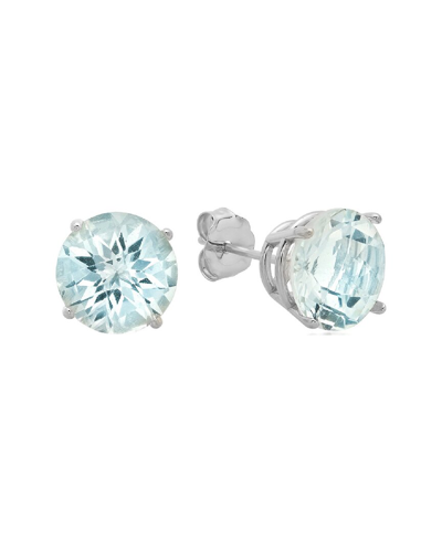 Max + Stone Maxcolor 10k 3.60 Ct. Tw. Aquamarine Studs
