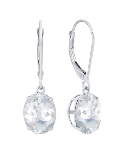 Max + Stone Maxcolor Silver 5.50 Ct. Tw. White Topaz Dangle Earrings