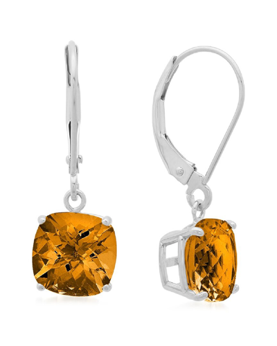 Max + Stone Maxcolor 10k 3.10 Ct. Tw. Citrine Earrings