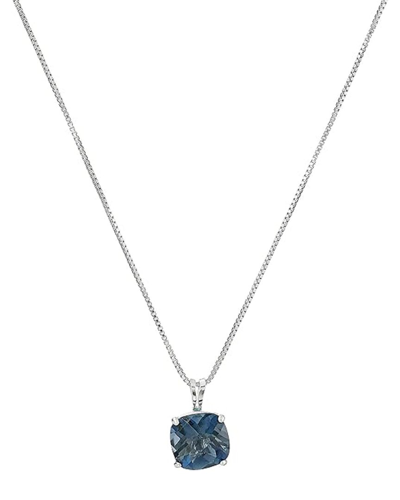 Max + Stone Maxcolor Silver 0.90 Ct. Tw. Londen Blue Topaz Pendant Necklace
