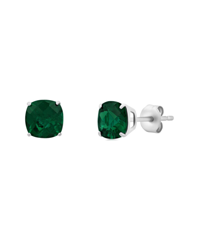 Shop Max + Stone Silver 4.50 Ct. Tw. Created Emerald Studs