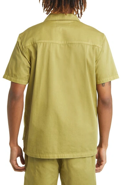 Shop Native Youth Short Sleeve Cotton Button-up Safari Shirt In Green
