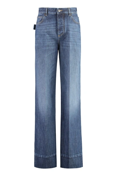 Shop Bottega Veneta Wide-leg Jeans In Denim