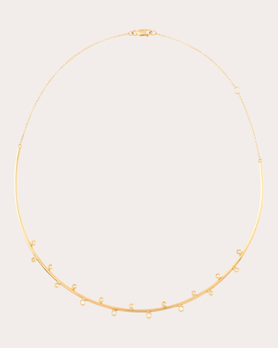 Shop Carolina Neves Women's Diamond & 18k Gold Bezel Bar Necklace