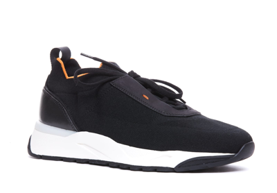 Shop Santoni Flin Sneakers In Black