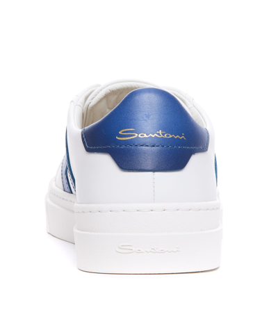 Shop Santoni Dbs2 Sneakers In White