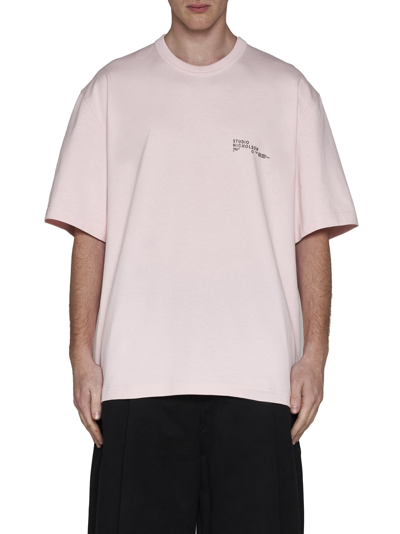 Shop Studio Nicholson T-shirt In Miami Pink