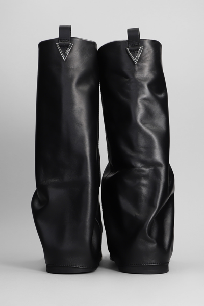 Shop Attico Robin Boots In Black Leather