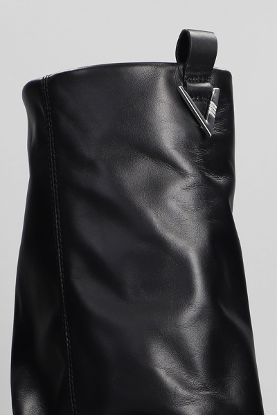 Shop Attico Robin Boots In Black Leather