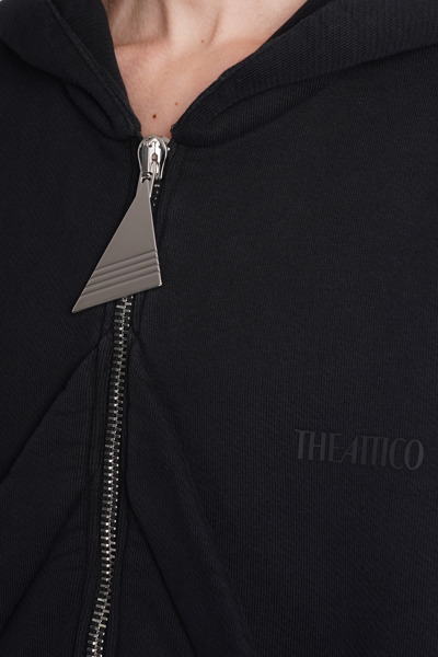 Shop Attico Sweatshirt In Black Cotton
