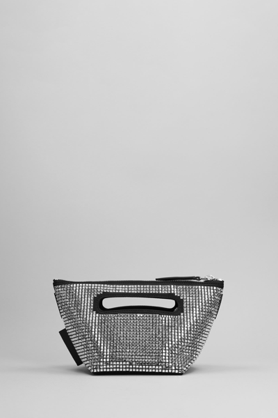 Shop Attico Via Dei Giardini 15 Clutch In Silver Satin