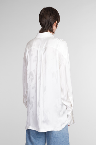 Shop Attico Diana Shirt In White Viscose