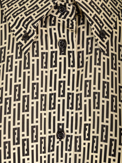 Shop Fendi Long-sleeved Shirt In Multicolor