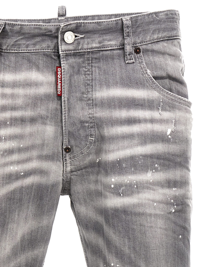Shop Dsquared2 Skater Jeans In Gray