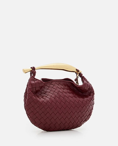 Shop Bottega Veneta Small Sardine Chain Leather Shoulder Bag In Red
