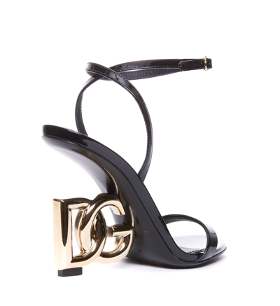 Shop Dolce & Gabbana Dg Logo Pump Sandlas In Black