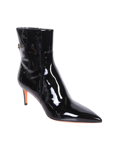 Shop Santoni Patent Black Ankle Boot