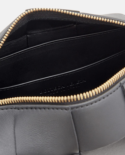 Shop Bottega Veneta Small Brick Cassette Leather Shoulder Bag In Black