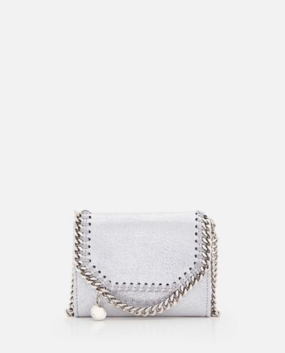 Shop Stella Mccartney Wallet W/ Chain Strap In Silver