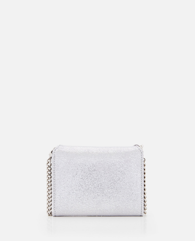 Shop Stella Mccartney Wallet W/ Chain Strap In Silver