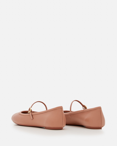 Shop Gianvito Rossi Leather Ballet Flat In Pink