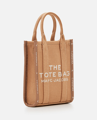 Shop Marc Jacobs The Phone Jacquard Tote Bag In Beige