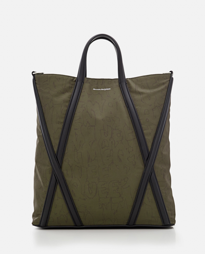 Shop Alexander Mcqueen Harness Tote Bag In Green