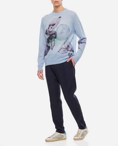 Shop Paul Smith Sweater Crewneck In Clear Blue