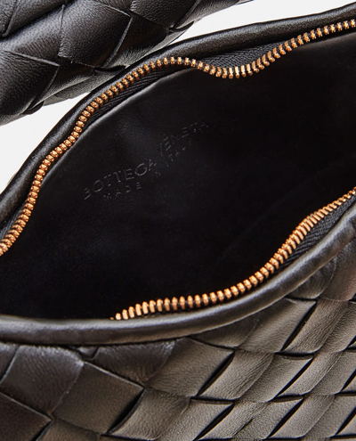 Shop Bottega Veneta Gemelli Small Leather Shoulder Bag In Black