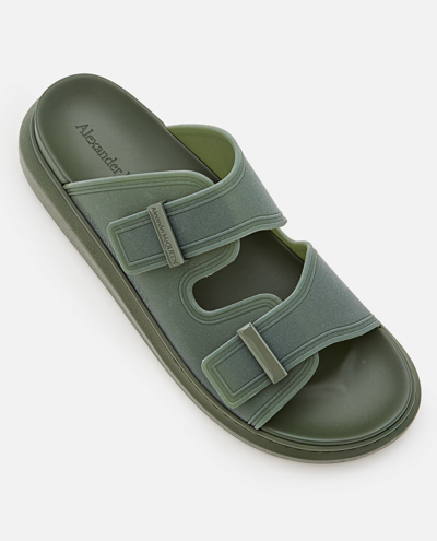 Shop Alexander Mcqueen Rubber Sandals In Green