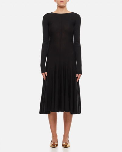 Shop Khaite Dany A-line Dress In Black