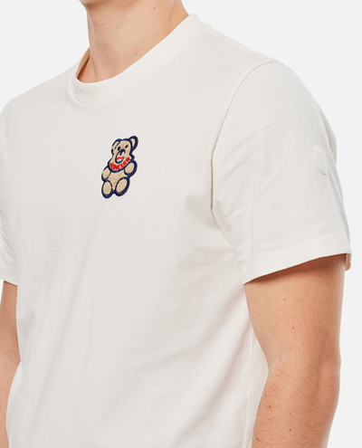 Shop Moncler Teddy Bear Patch T-shirt In White