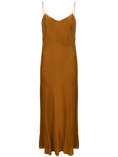 Shop Asceno -tone Lyon Velvet Maxi Dress - Women's - Silk/viscose In Gold